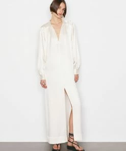 Frame-denim Kaftan Maxi Dress -- Bone