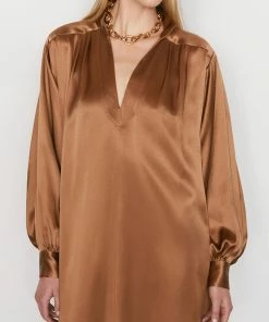 Frame-denim Kaftan Maxi Dress -- Latte