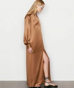 Frame-denim Kaftan Maxi Dress -- Latte