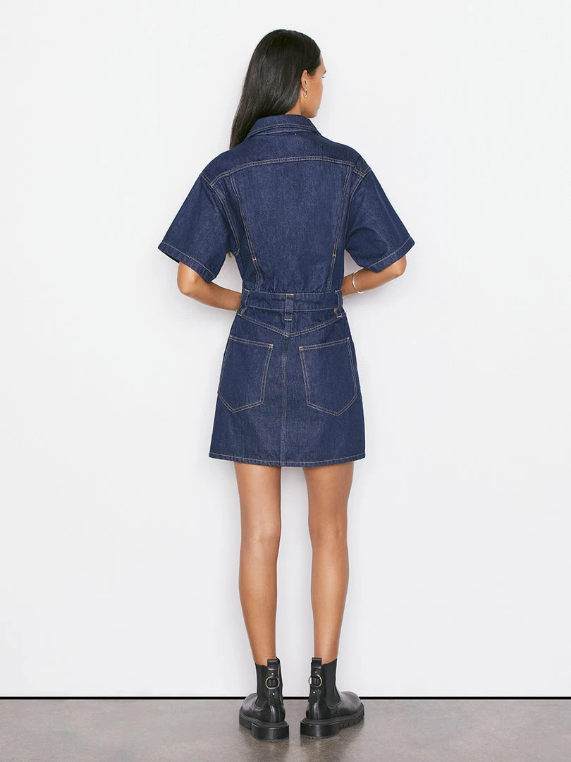 Wholesale 🤩 Frame-denim 👩 Women Oversized Button Detail Denim 👗 Dress -- Rinse 🎁 5 Frame-denim Women Oversized Button Detail Denim Dress -- Rinse