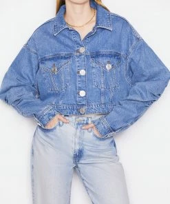 Budget π Frame-denim Ruched Sleeve Denim Jacket -- Sea Level π© Women β 6 Frame-denim Ruched Sleeve Denim Jacket -- Sea Level Women