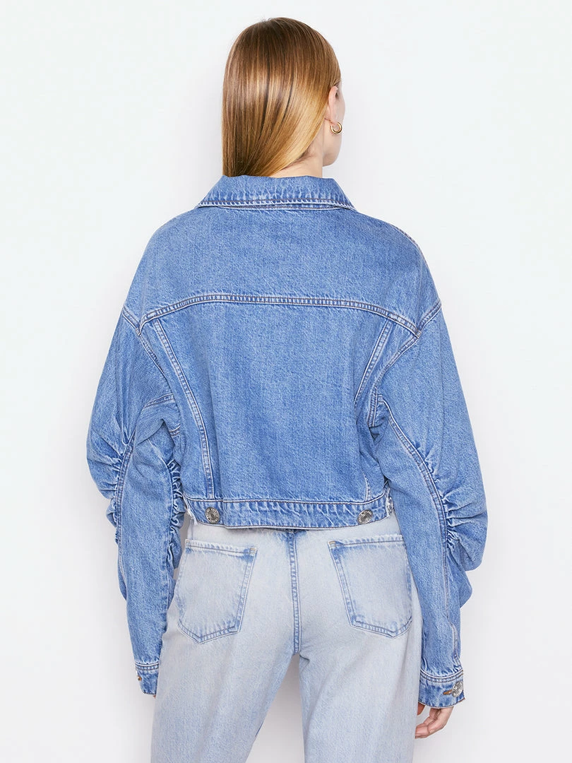 Budget π Frame-denim Ruched Sleeve Denim Jacket -- Sea Level π© Women β 4 Frame-denim Ruched Sleeve Denim Jacket -- Sea Level Women