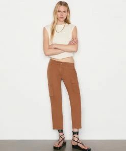 Frame-denim Relaxed Utility Pant -- Washed Latte