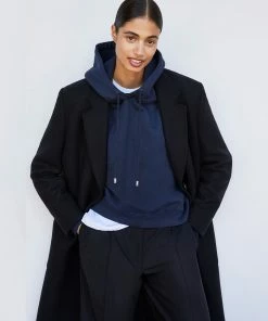 Frame-denim Ilona Oversized Hoodie -- Navy Women