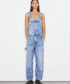 Frame-denim Women Utility Patch Overall -- Waterway